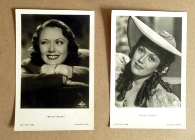 HERTA MAYEN Film-Foto--Verlag 2x Star-Postkarte/Fotokarten Kino Retro Postcards