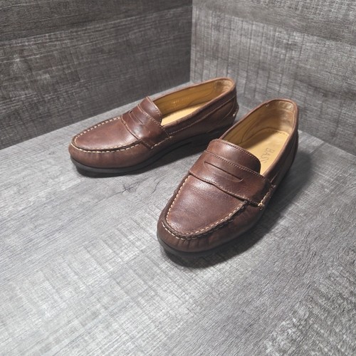 *read* G.H. Bass Penny Loafers Women's 8.5 Brown Leather preppy Dress Shoes - Picture 14 of 15