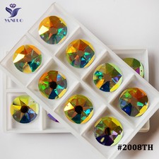 2088TH 25mm Sew On AB 8pcs Flat Back Crystal Gem Crafts Crystal Rhinestones