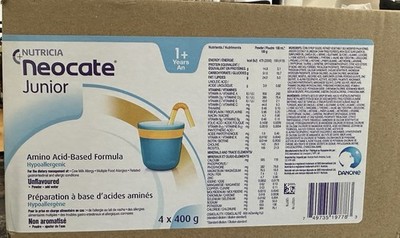 Neocate Junior (1+ Years) Amino Acid-Based Formula, Unflavoured, Box Of 4 x 400g