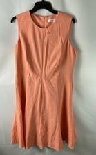 Calvin Klein Women's Peach Sleeveless Sheath Dress Size 12 NWT