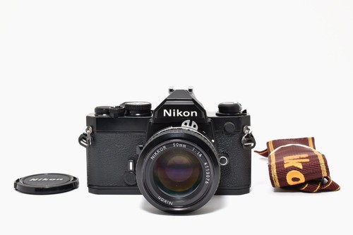 6240 Good condition Nikon Fm Black SLR Film Camera Ai Nikkor 50mm F1.4 Prime Len