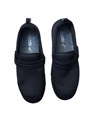 Orthofeet Black Comfort Slip On Sneakers Size 8 Wide