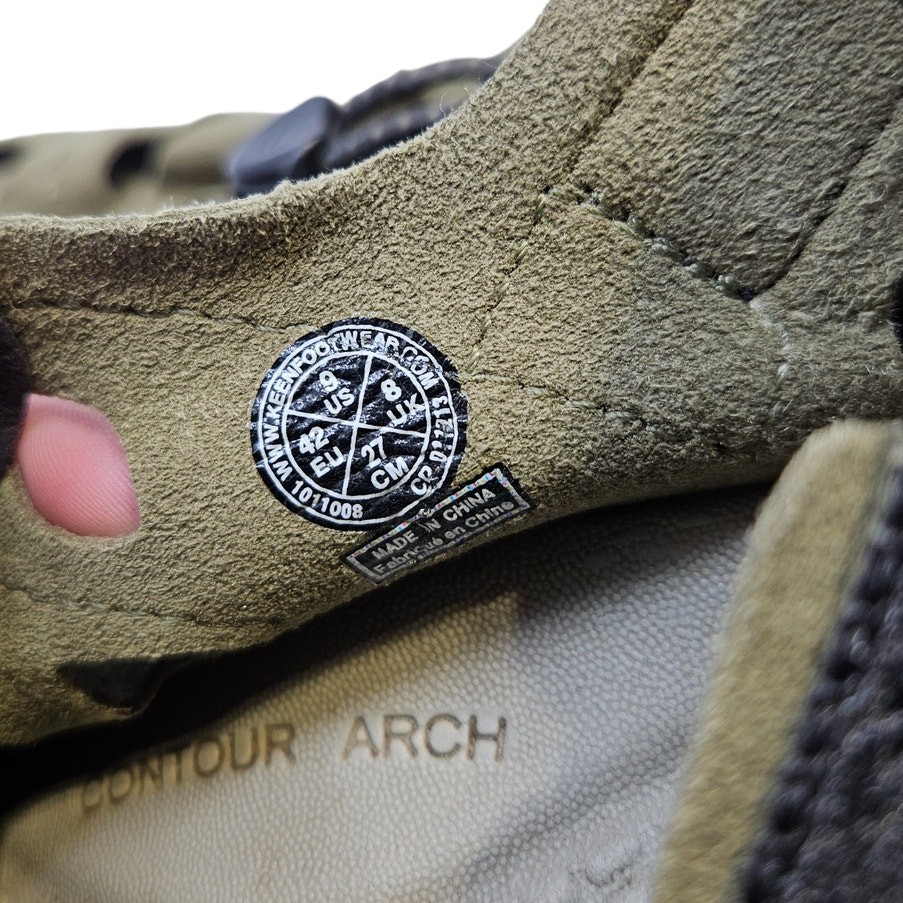 Sandali acqua Keen 9 classe 5 verde oliva impermeabili pelle scamosciata sport zattera