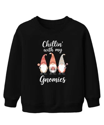 PRINTERA Chillin' with my Gnomies Weihnachten Weihnachtsgnome Wichtel Spaß Unisex Kinder