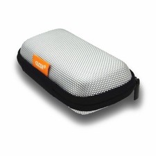 Small EVA Electronic Carrying Case Hard Shell Zipper Pouch Silver