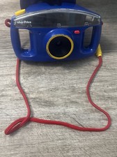 Vintage 1993 FISHER PRICE Perfect Shot Camera 3815 Neck Strap Blue - 110 film
