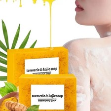 2-Pack Turmeric Glow Soap Bar - Lemon Kojic Acid, Removing Dark Spots