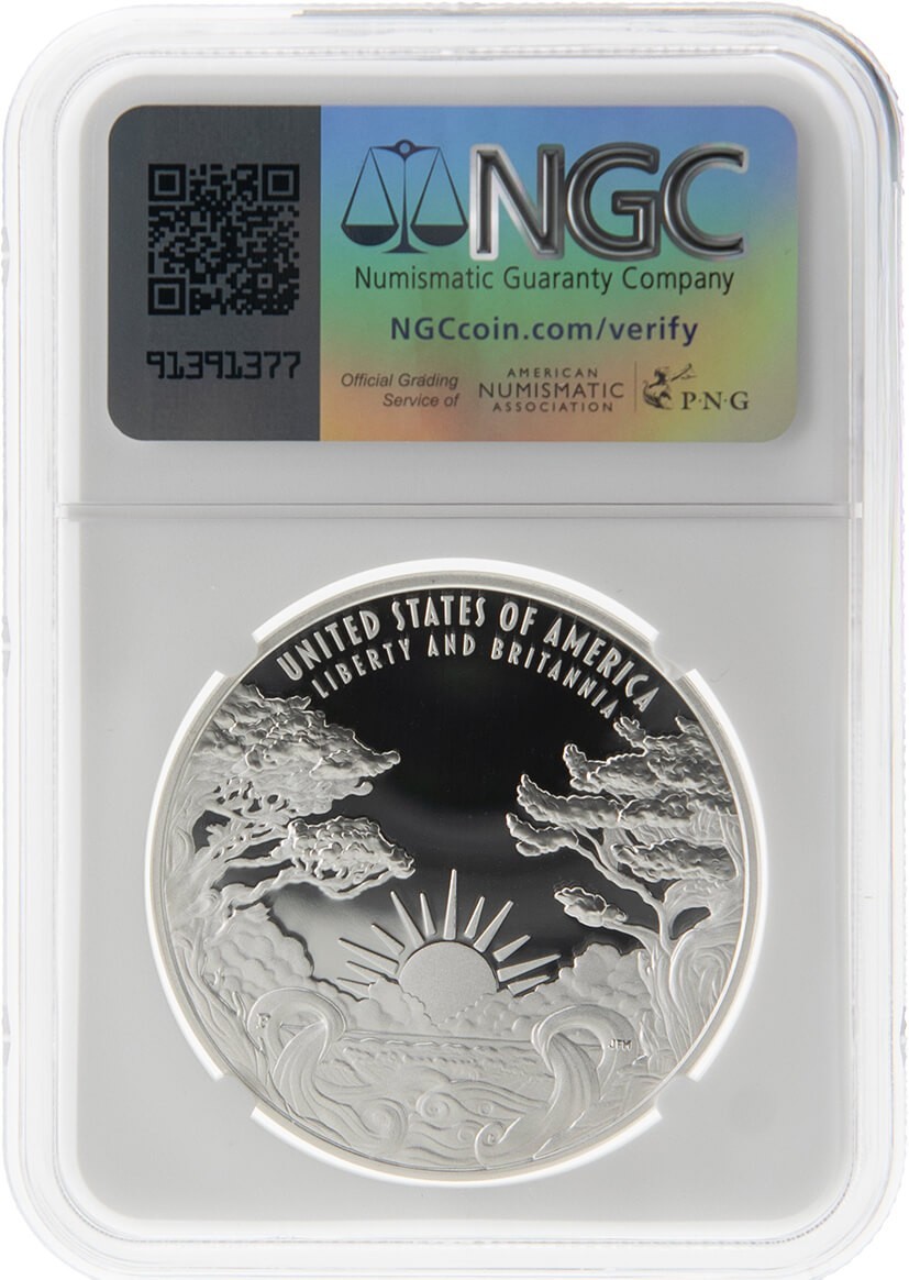 2024 P 1oz .999 Fine Silver Proof Liberty & Britannia Medal NGC