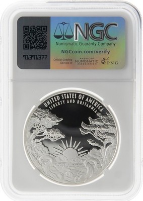 2024 P 1oz .999 Fine Silver Proof Liberty & Britannia Medal NGC