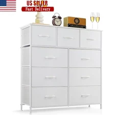 Spacious 9-Drawer Dresser Organizer W/ Sturdy Frame Bedroom & Closet Storage New