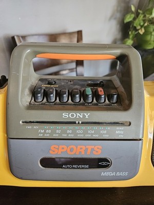 ラジオ・コンポ SONY SPORTS CFS-905 Sony Cfs-905 Sports Mega Bass Radio Cassette Boombox Tested for