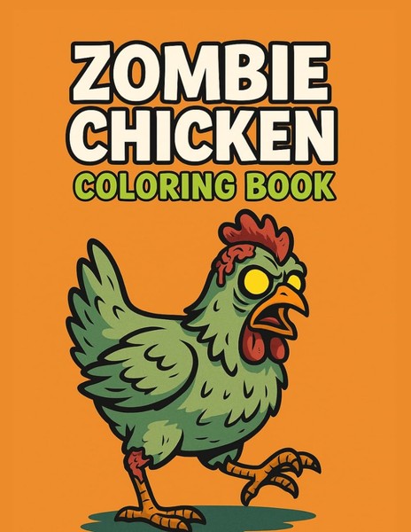 Zombie HüHner Malbuch, Lustige & Gruselige Ausmalbilder, Geschenk FüR Halloween-image