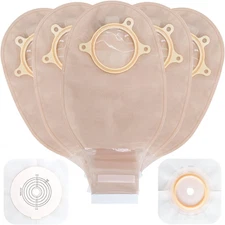 21PCS Ostomy Bags,Colostomy Supplies,Two Piece Drainable Ostomy Pouch 