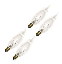 GE 25w Crystal Clear 2 Yr Life CA Type Candelabra Base 2 PACK NEW