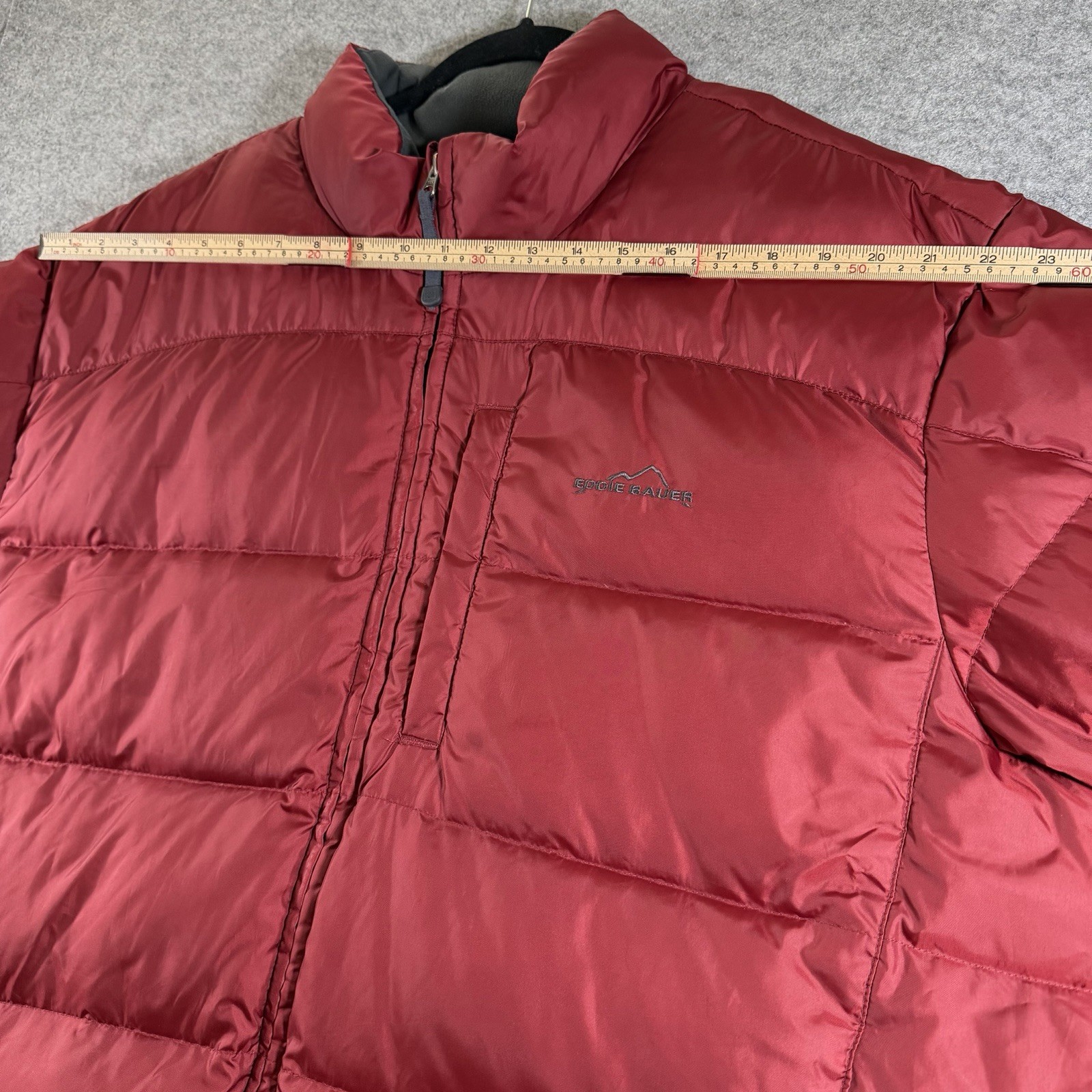 Eddie Bauer Premium 650 Goose Down Puffer Jacket Mens 2XL Maroon Heavy Duty Coat thumbnail 9