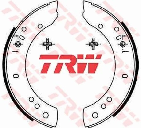 TRW GS6082 Bremsbackensatz 4 Bremsbacken Trommelbremse FüR Land Rover-image