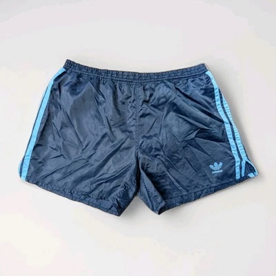ADIDAS Sampdoria Glanz Nylon Shorts D8 blau Sporthose Fußball Vintage Retro Gym - Bild 1 von 4