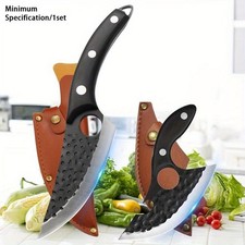 Damascus Steel W/Sheath Knives Set 5 Pcs