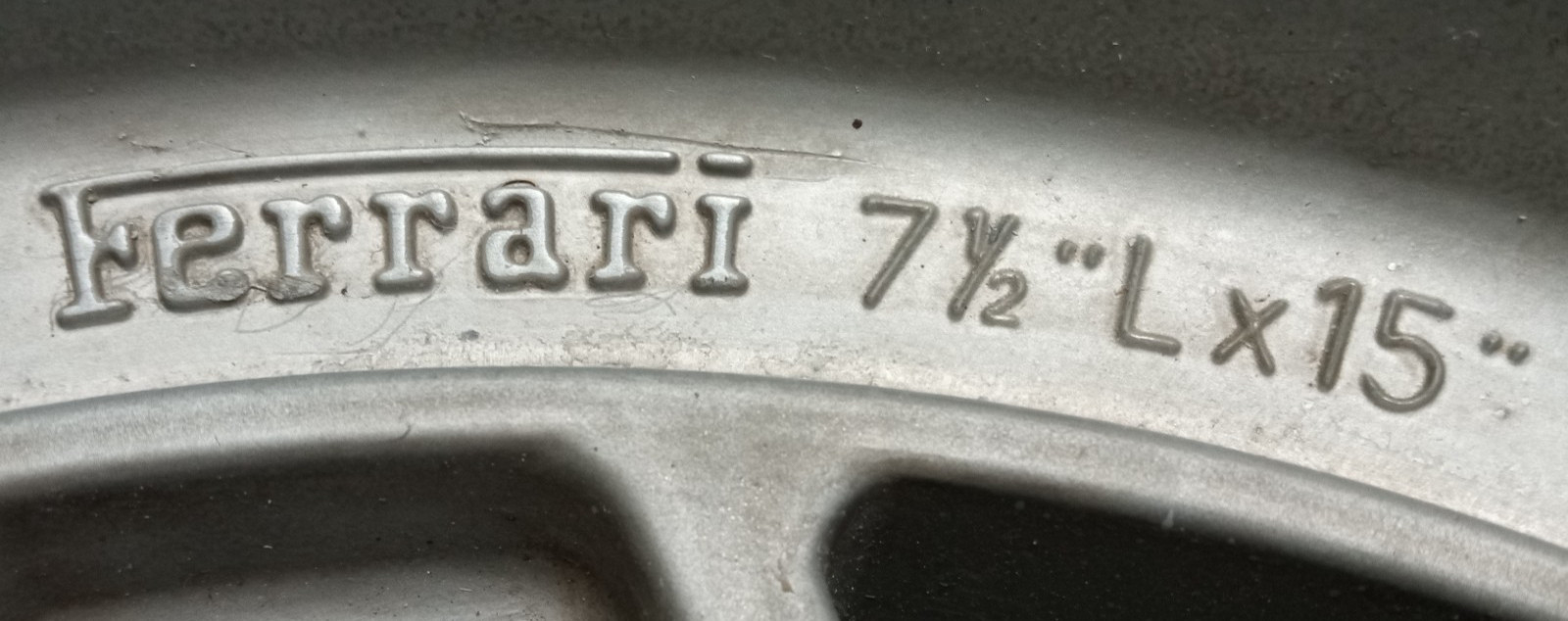 Ferrari 400 GT Wheel Rim_7 1/2"L X15"_1976 Date Code_GENUINE FERRARI