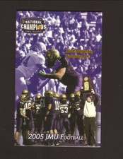 2005 James Madison Dukes Football Pocket Schedule Rockingham Group CAA