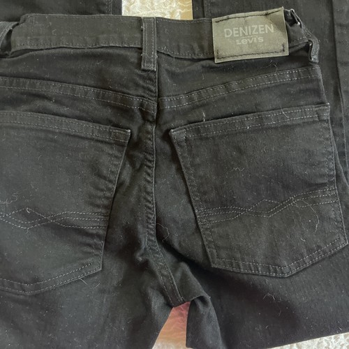 DENIZEN Levi's Boys Skinny Fit Jeans 216 Size 14 Black Stretch Zip Front 26x27 - Picture 3 of 6