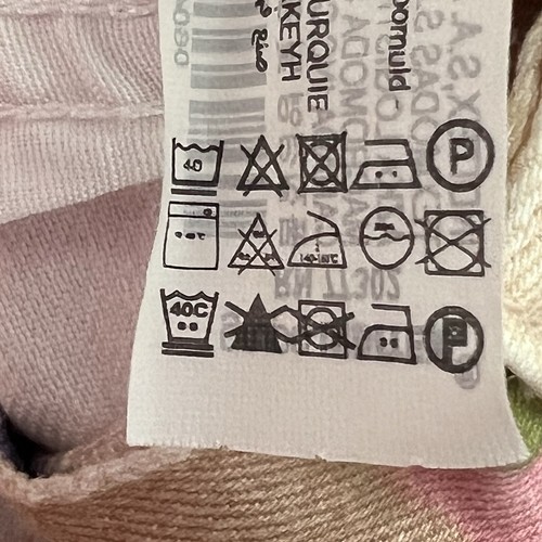 Zara Multicolor Denim Straight Jeans mit psychedelischem abstraktem Swirl Print Gr. 2 - Bild 13 von 13