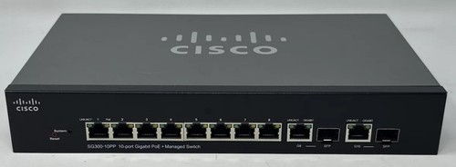 Cisco SG300-10PP-K9 V03 10-Port Gigabit PoE+ Managed Ethernet Switch SG300-10PP - Picture 2 of 2