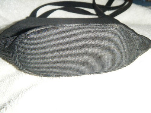 Vintage Black Silk Evening Bag with Original Hardware - Picture 3 of 9