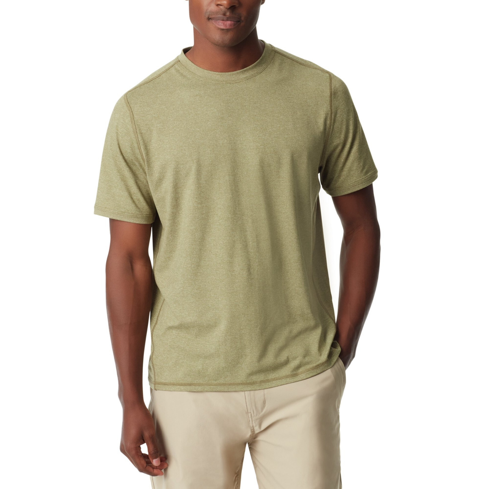 Мужская футболка Bass Outdoor Micro Tech Performance, темно-зеленый, XL