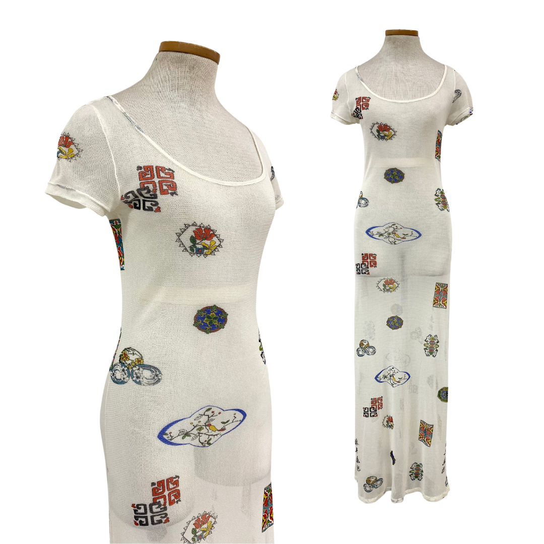Vtg 90s 1990s Vivienne Tam Chinese Designer Punk Grunge Mesh Vtg 90s 1990s Vivienne Tam Chinese Designer Punk Grunge Mesh