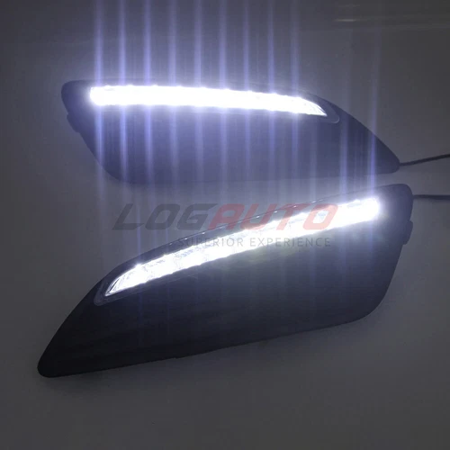 For Fiesta 2013-2016 Pair LED Daytime Light DRL Fog Driving Lamp W/ Yellow Turn - Picture 11 of 13