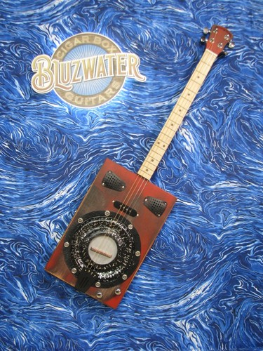 BLUZWATER FIRESTORM RELIC CIGAR BOX GUITAR #333