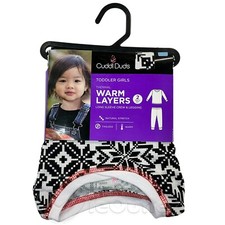 NEW Cuddl Duds Toddler Thermal Layer Tagless Crew  Leggings Base Layer Set