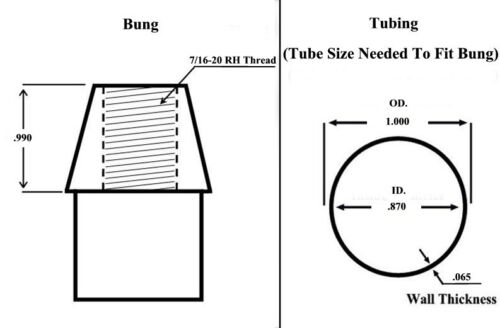 7/16-20 HR SOLDADURA BUNG SE ADAPTA A 0,065 TUBO DE PARED JUNTAS DOMÉSTICAS - Imagen 2 de 2