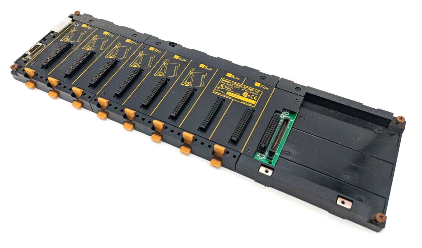 Omron C200H-BC081-V2 PLC back plane rack Used