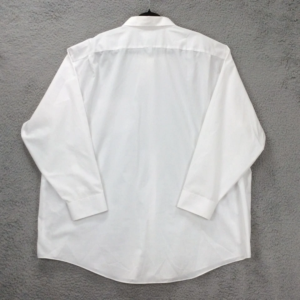 Camisa Uniforme 21/36-37 Big Man Blanca Manga Larga Botón Frontal Mezcla Algodón Foto 2 de 4