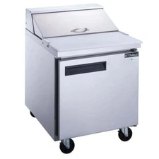 Brand new Dukers DSP29-8-S1 1-Door Food Prep Table Refrigerator