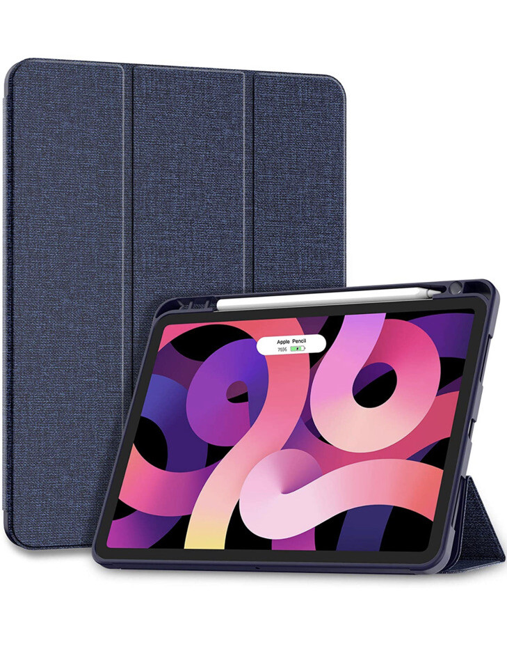 Supveco iPad Air 4 Case 10.9 Inch 2020 with Pencil Holder Dark
