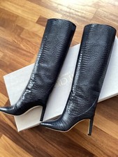 Jimmy Choo Mavis Stiefel schwarzes Leder Gr 3...