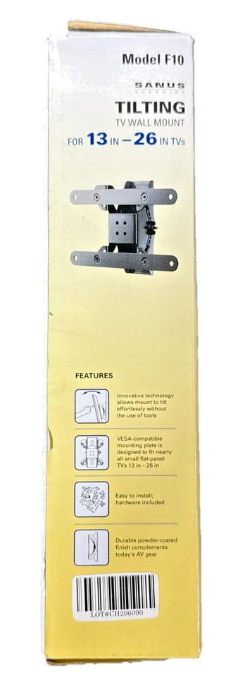 SANUS Model F10 Vuepoint Tilting TV Wall Mount For 13-26 Inch TVs - Image 3 of 4