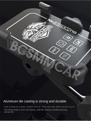 12V Charger Motorcycle Smart Phone Mount Holder USB Charger for iPhone Samsung - 第 8/12 張圖片