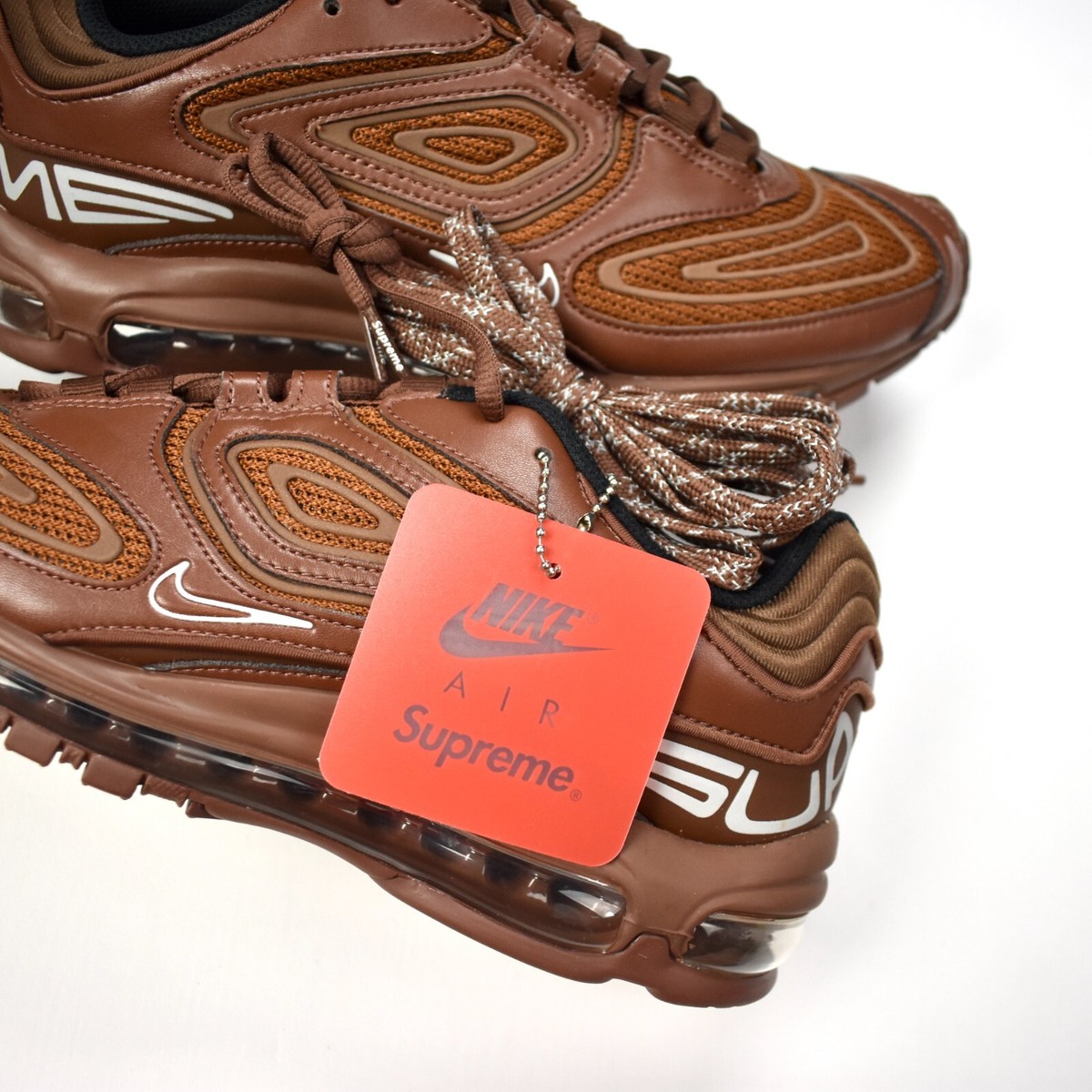 靴 Supreme Brown Leather Sneakers ブランドファッション - Supreme Brown Leather Sneakers