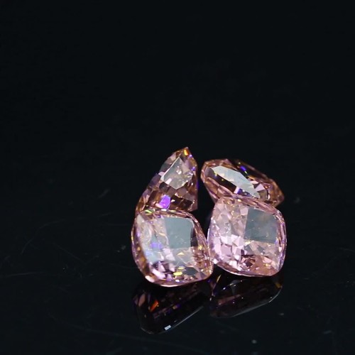 Cushion Crush Ice Cut High Quality Carbon Diamond Cubic Zirconia CZ 5A+ Gemstone - Video 1 of 1