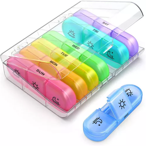 7Day Pill Box Medicine Storage Weekly Tablet Container Case Organizer Dispenser - Bild 6 von 16
