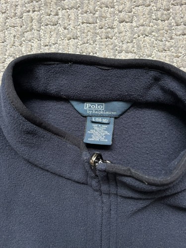 Polo Ralph Lauren Youth Fleece Vest Size Large (14-16) Blue Pony Classic NY PRL - Picture 3 of 5