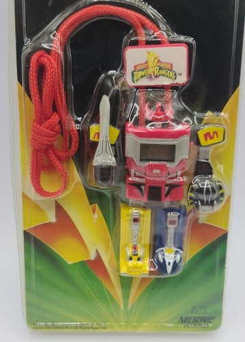 1994 Nelsonic Mighty Morphin Power Rangers Stick-on Uhr, Schlüsselanhänger & Stoppuhr - Bild 3 von 11