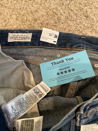 Jeans uomo Levi's 501 '54 Original Fit lavaggio invecchiato e borchie taglia 36 x 32 - Foto 6 di 11
