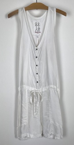Pete & Greta Johnny Was Loreta Romper Large Sleeveless Racerback White $214 - Picture 3 of 12