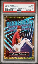 PSA 10 2023 Finest Headliners Gold Mini-Diamond Refractor Randy Johnson /50 Pop2